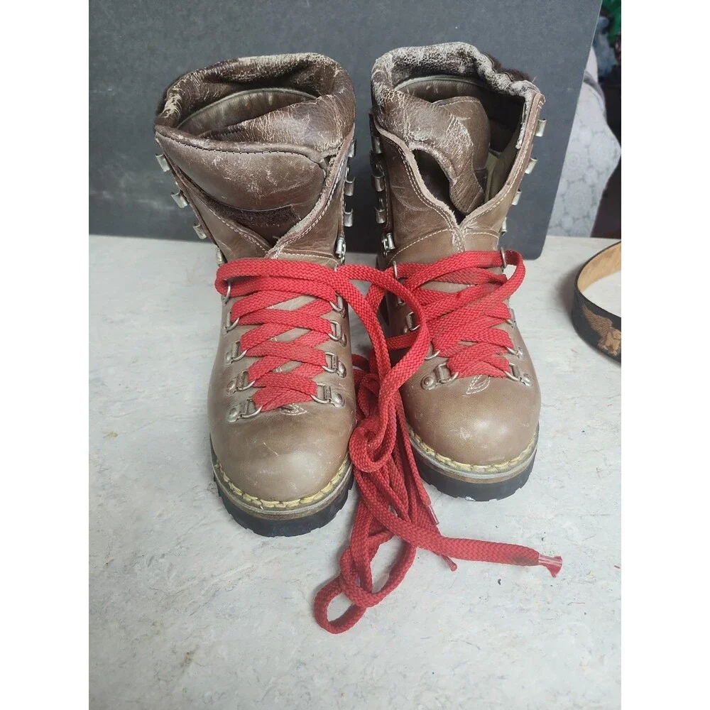Vintage Vendramini Boots Mens 8 Hiking Mountaineering Leather Made In Italy